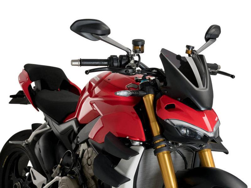 20467F - Puig New Generation Sport Screen For Ducati Streetfighter V2 2022-2024 - Dark Smoke