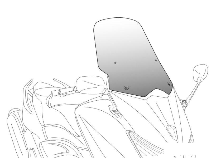 Puig Dark Smoke 20574F - V-Tech Line Touring Screen For Honda Forza 750 2021-2024