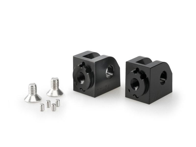 20675N - Puig Adjustable Footpeg Adaptors For Yamaha MT-07 25 - Black