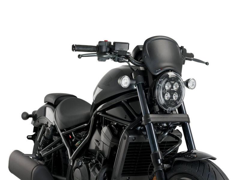 Puig Matt Black 20821J - Retro Fly Screen For Honda Cmx1100 Rebel 2021-2025