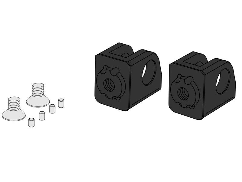 Puig Black 20883N - Pillion Adjustable Footpeg Adaptors For Suzuki Gsx 8R 2024-2025