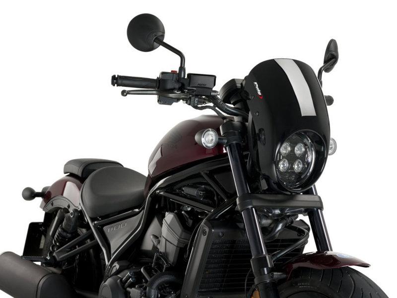21090J - Puig Anarchy Semi Fairing For Honda CL500 2023-2025 - Matt Black