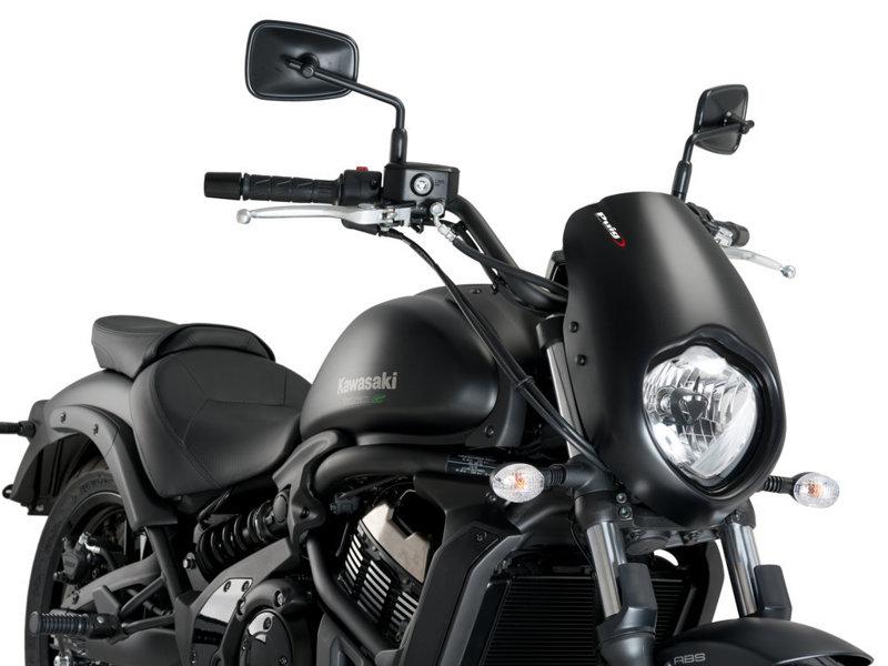 Puig Matt Black 21093J - Anarchy Semi Fairing For Kawasaki Vulcan 650 S 2015-2025