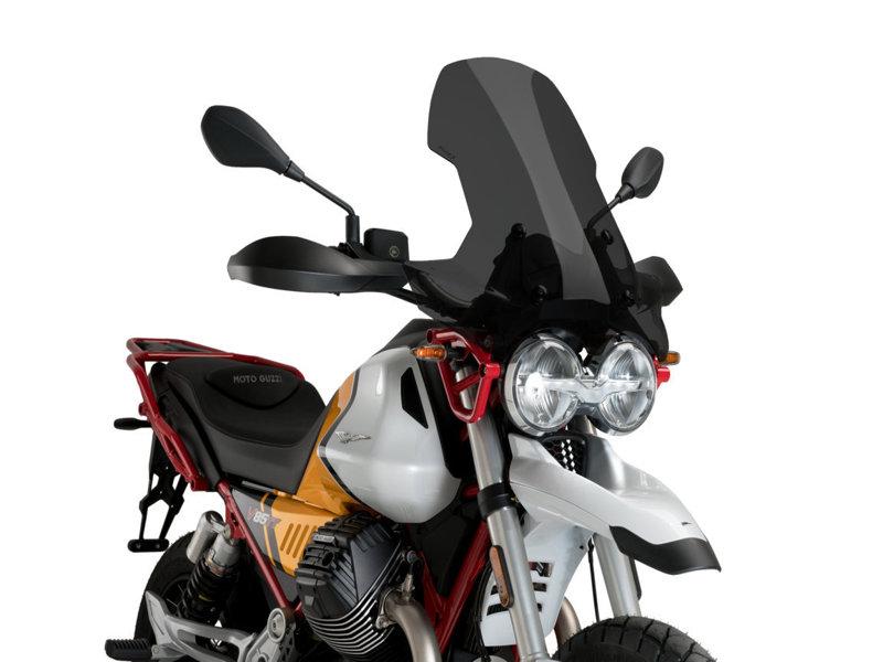21176F - Puig Touring Screen For Moto Guzzi V85 Evocative Graphics 2021-2023 - Dark Smoke