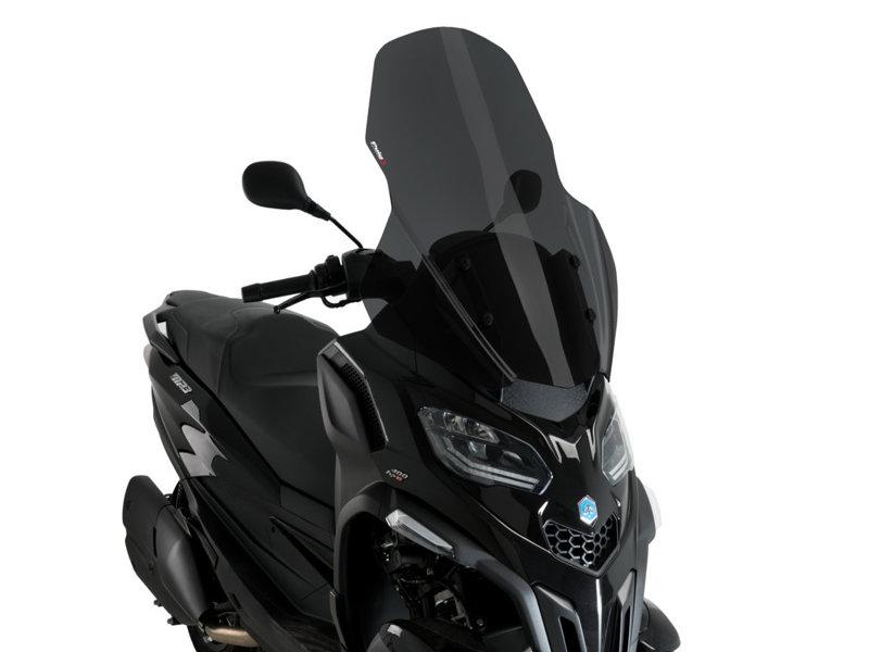 Puig Dark Smoke 21374F - V-Tech Line Touring Screen For Piaggio Mp3 400 2022-2025