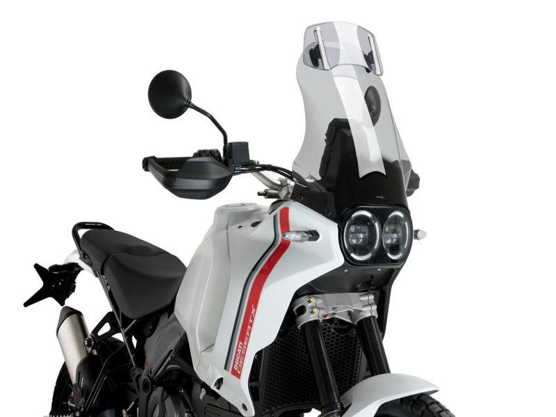 21438H - Puig Touring Screen With Extender For Ducati DesertX 2022-2025 - Light Smoke