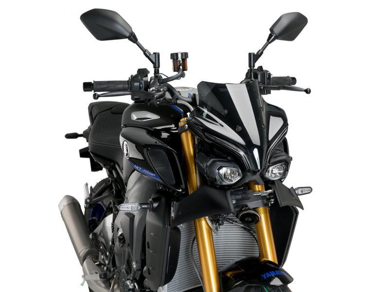 Puig Matt Black 21471J - Naked Front Spoiler For Yamaha Mt-10 2022-2025