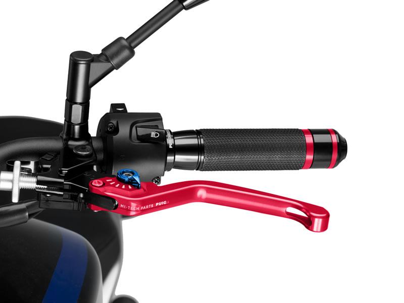 220RA - Puig Fixed V3 Clutch Lever For Ducati 1098 2007-2008 - Red With Blue Selector