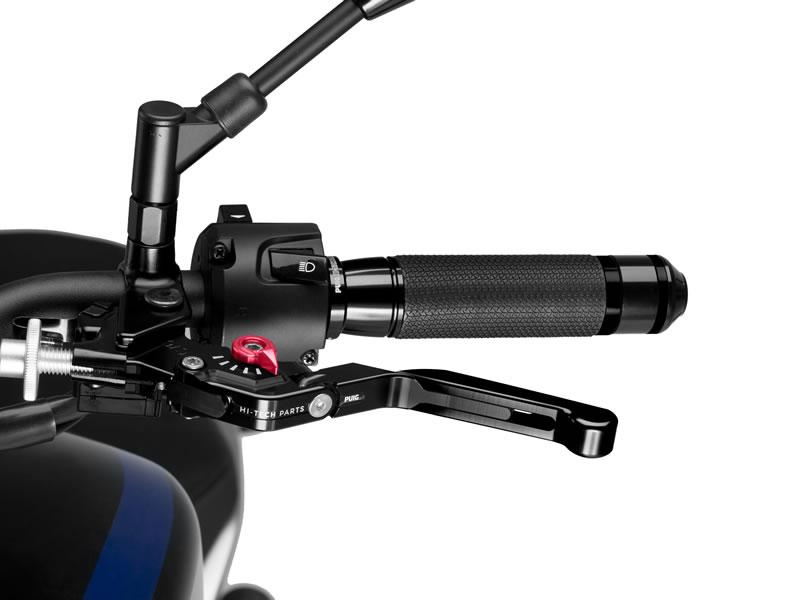 24NNR - Puig Extendable Folding V3 Clutch Lever For Ducati 1098 2007-2008 - Black Extender With Red Selector