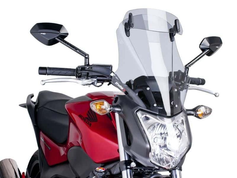 6001H - Puig Touring Screen Plus With Extender For Honda NC700 S 2012-2013 - Light Smoke
