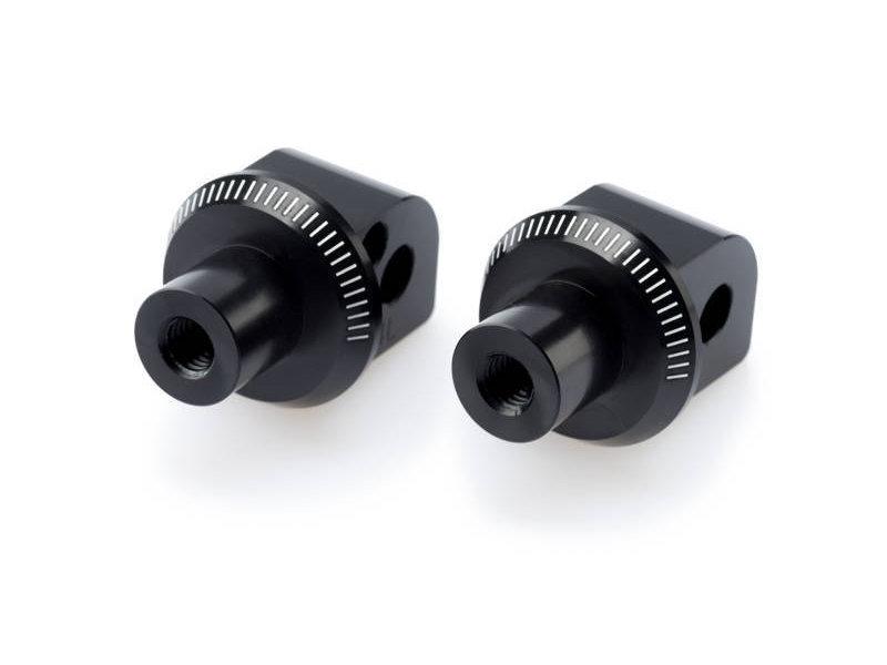 Puig Black 6355N - Pillion Footpeg Adaptors For Yamaha Tmax 500 2008-2012