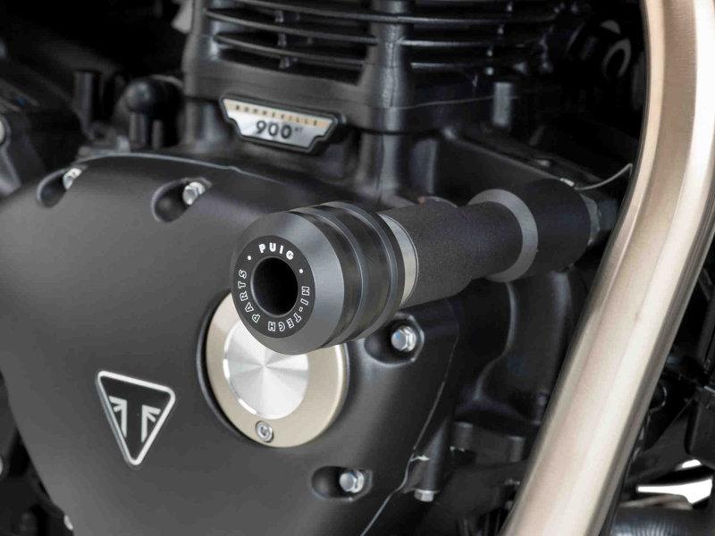 Puig Black Vintage Frame Sliders For Triumph Bonneville Bobber 2017-2024