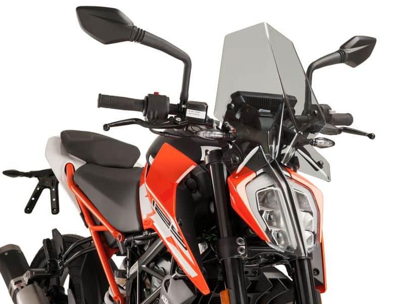 Puig Light Smoke 9514H - New Generation Sport Screen For Ktm 125 Duke 2017-2023