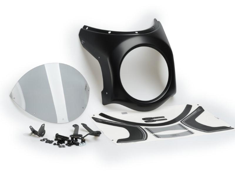 Puig Light Smoke 9553H - Retro Black Semi Fairing & Screen 195Mm For Mash Black Seven