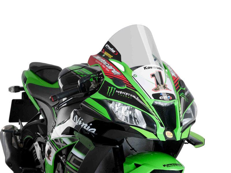 9849W - Puig R-Racer Screen For Kawasaki ZX-10R 2016-2020 - Clear