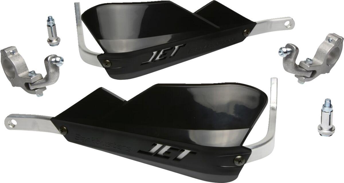 JET-002-02-BK - Barkbusters JET Wrap Around Hand Guards For Tapered Handlebars - Black