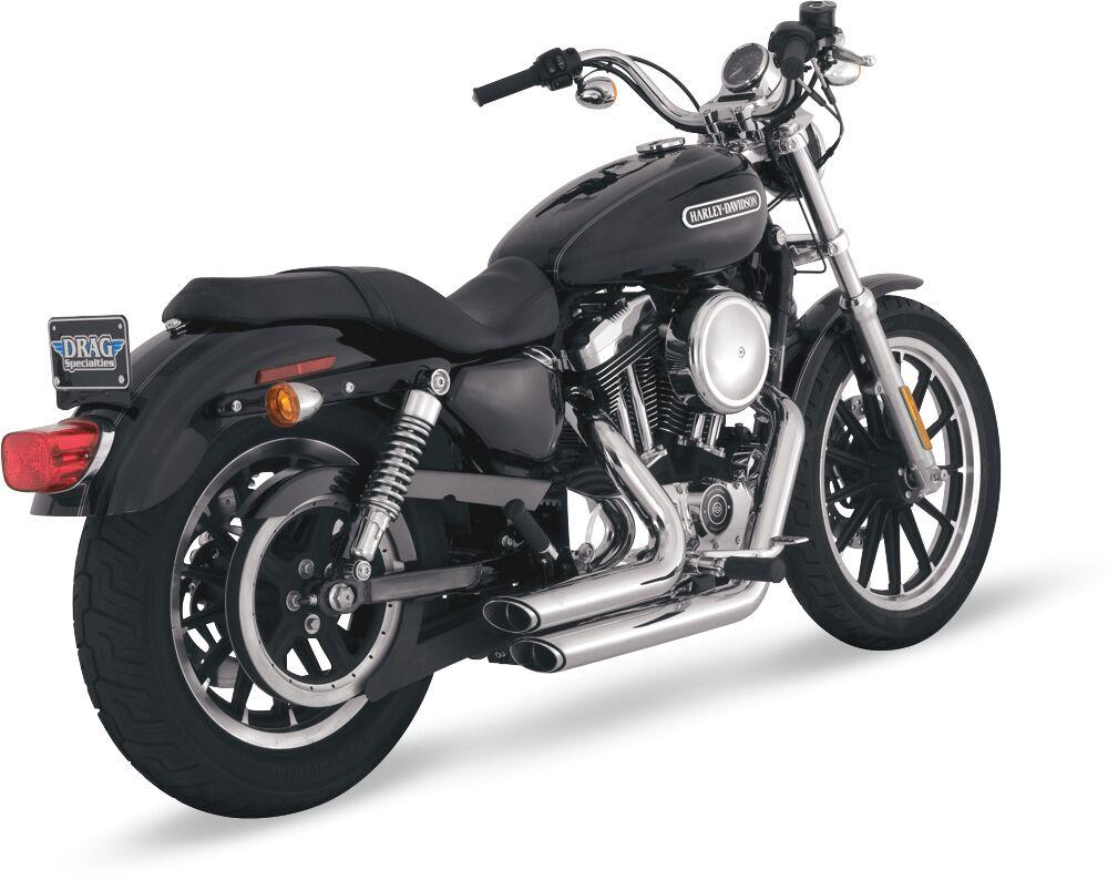 17219 - Vance & Hines Shortshots Staggered Exhaust System For Harley Davidson XL 1200 C 2004-2013 - Chrome