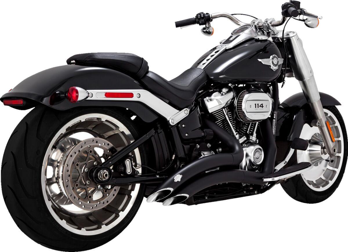 46375 - Vance & Hines Big Radius Exhaust System For Harley Davidson FLFB 1750 2018-2020 - Black