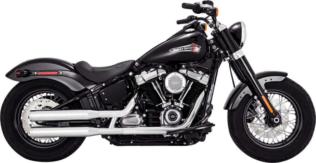 16312 - Vance & Hines Eliminator 300 Silencers For Harley Davidson FLFB 1750 2018-2020 - Chrome