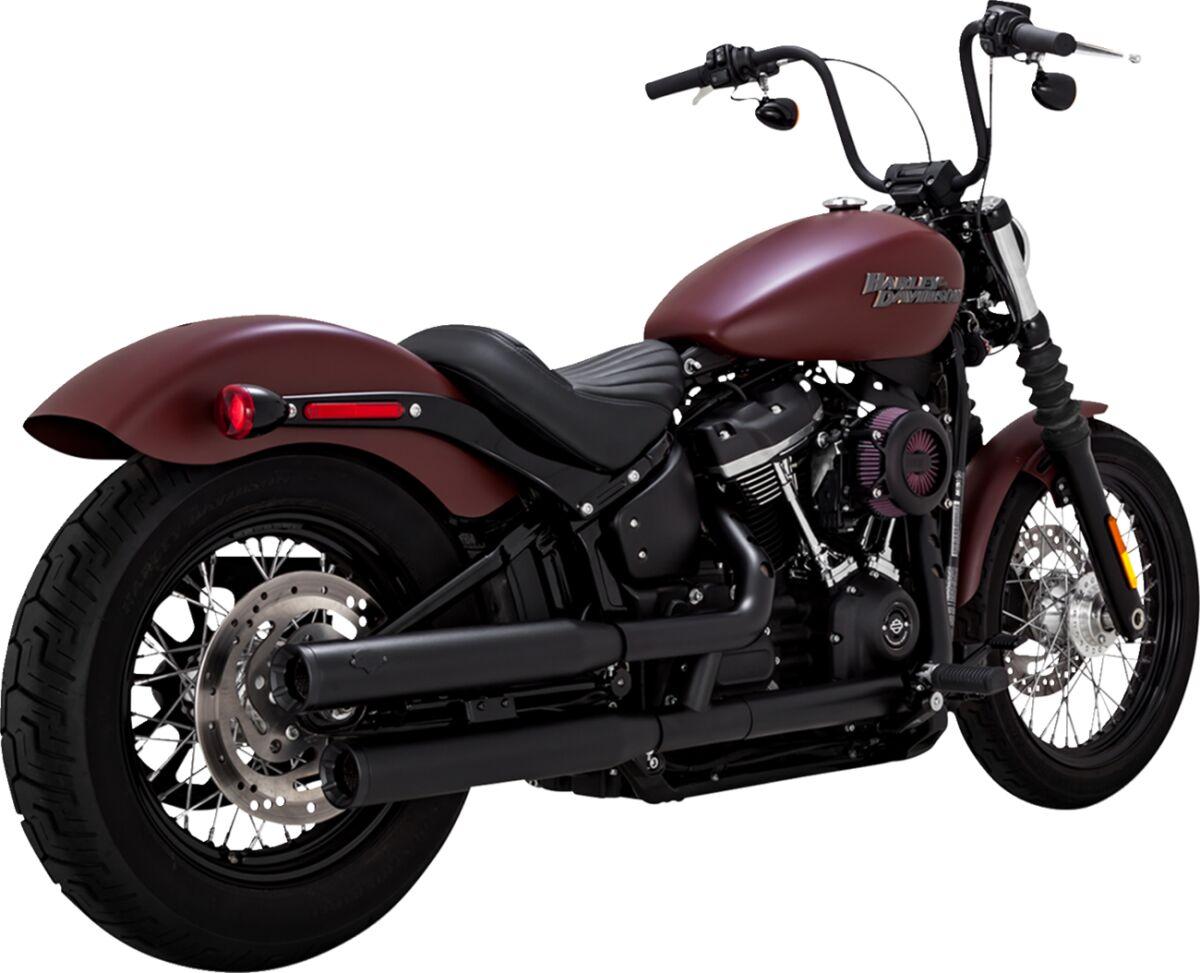 46312 - Vance & Hines Eliminator 300 Silencers For Harley Davidson FLFB 1750 2018-2020 - Black