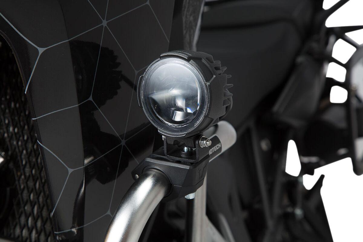 NSW.00.004.13000/B - SW Motech Crash Bars Clamps For Lights - Kawasaki KLZ 1000 Versys 2012-2020 - Black