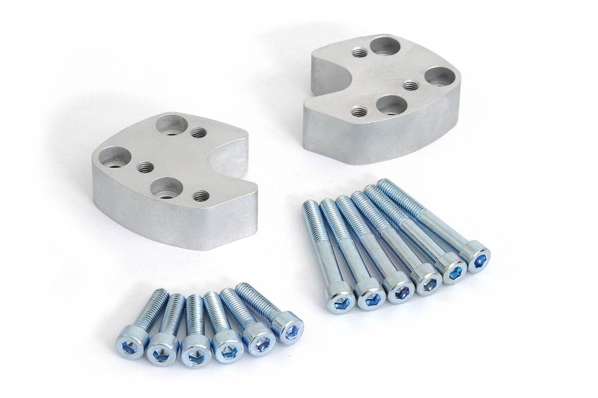 LEH.06.039.114/S - SW Motech 1 System 7mm Handlebar Riser - Yamaha FJR 1300 2003-2005 - Silver