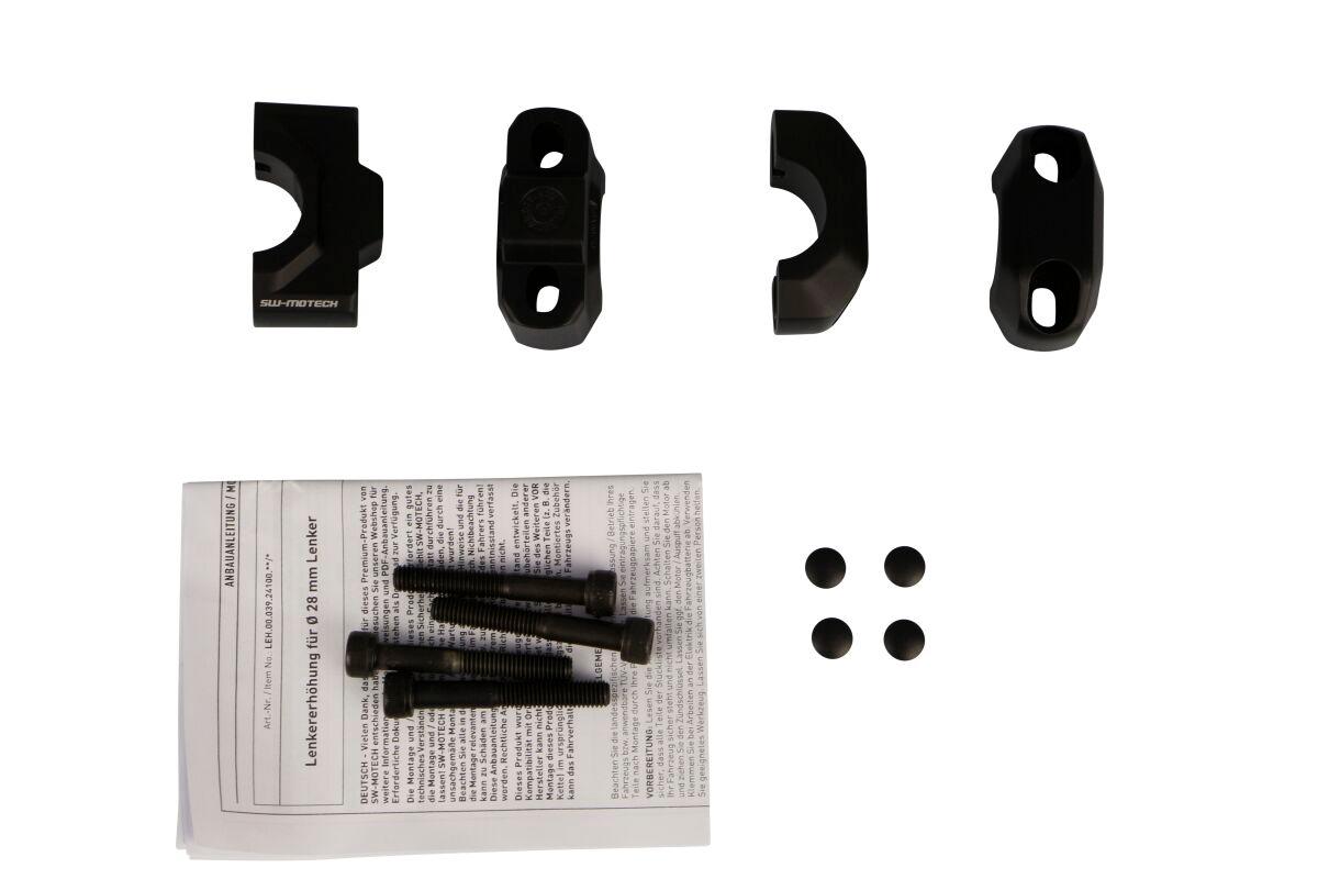 EH000392410030B - SW Motech 1 System 8mm Handlebar Riser - Yamaha XTZ 690 2019-2022 - Black