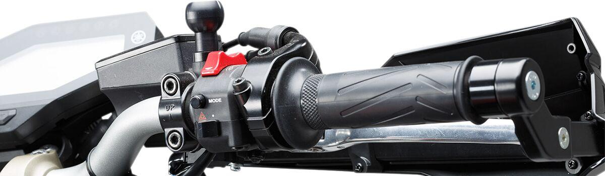 CPA.00.424.115 - SW Motech 1" Ball GPS Mount For M10 Mirror Fitting - Black