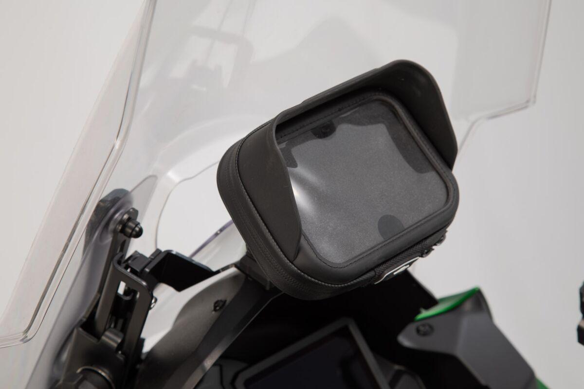 Sw Motech Black Gps.08.922.10000/B - Gps Mount For Cockpit - Kawasaki Klz 1000 2018-2024