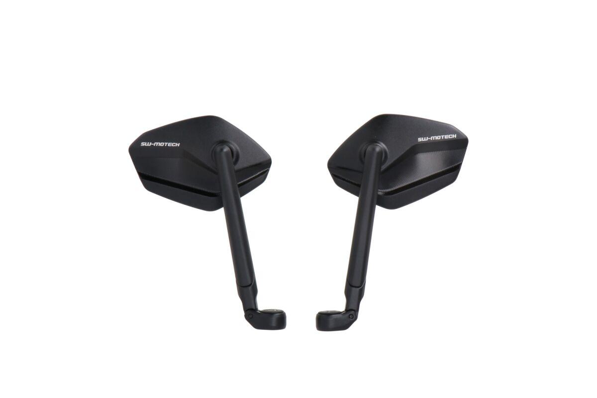 MIR.00.850.10101 - SW Motech Short Arm Sport Mirror Set For Moto Morini 6 1/2 Seimmezzo 650SCR 2022-2024 - Black