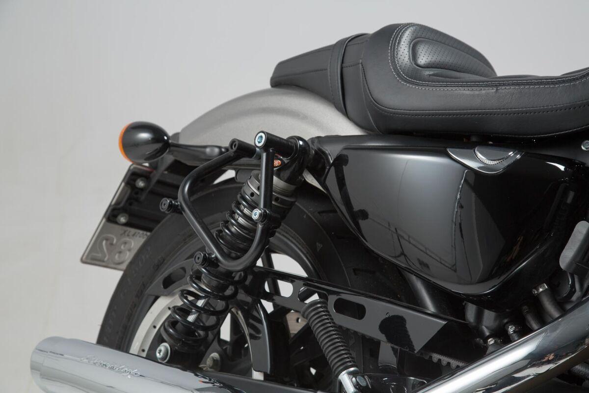 HTA.18.768.11001 - SW Motech SLC Right Side Pannier Carrier - Harley Davidson XL 883 R 2004-2015 - Black