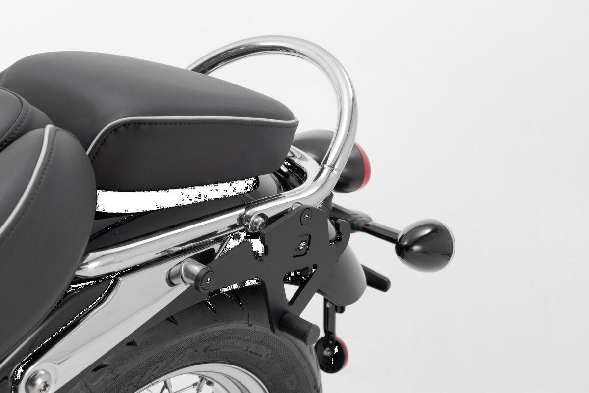 HTA.11.682.10000 - SW Motech SLH LH1 Left Side Pannier Carrier - Triumph Bonneville 1200 Speedmaster 2018-2024 - Black
