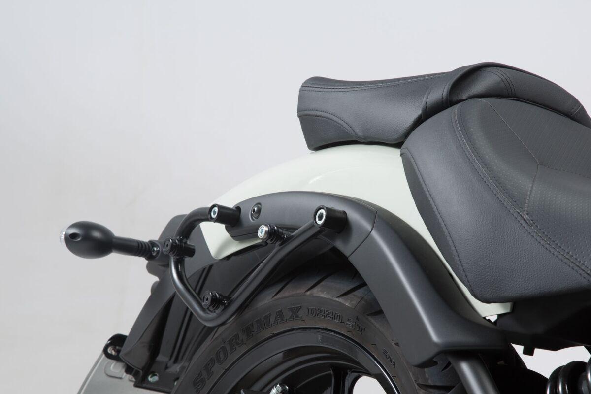 HTA.08.855.10001 - SW Motech SLC Left Side Pannier Carrier - Kawasaki EN 650 2016-2024 - Black