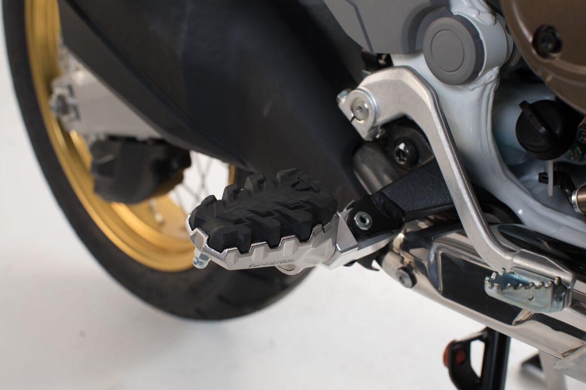 FRS.01.112.10500 - SW Motech Evolution Footpegs - Honda CRF1100L Africa Twin 2018-2024 - Black/Silver