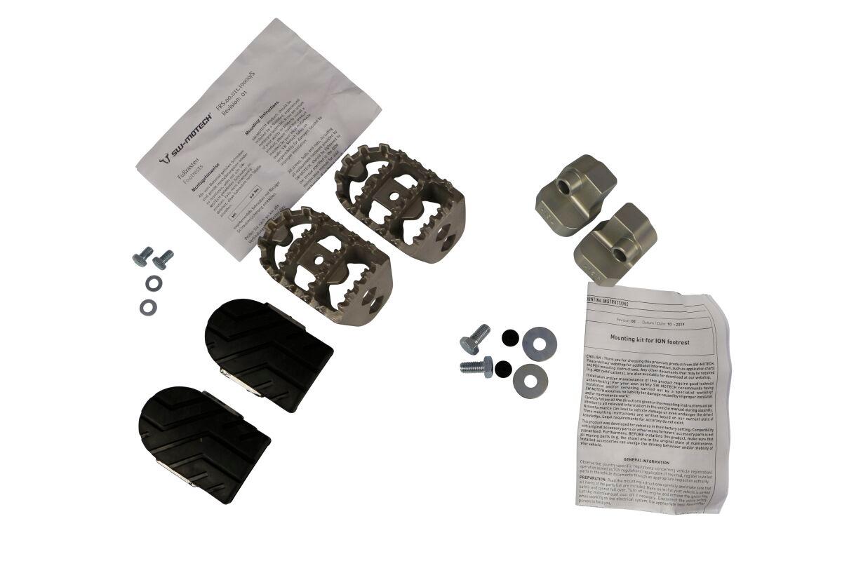 FRS.06.011.10200/S - SW Motech ION Footpegs - Yamaha XTZ 690SP 2021-2022 - Black/Silver