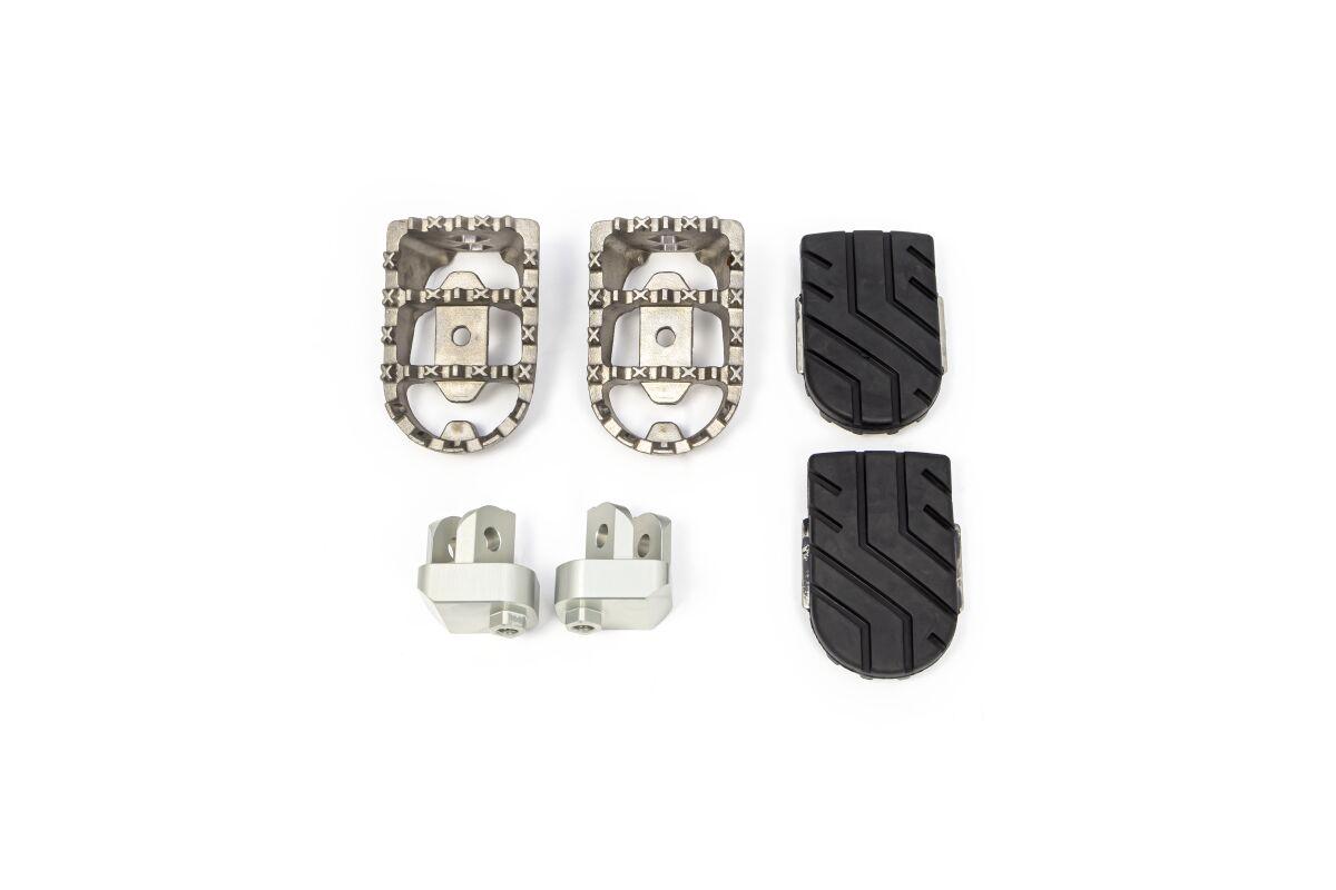 FRS.05.011.10002/S - SW Motech ION Footpegs - Suzuki DL 650 2007-2016 - Black/Silver