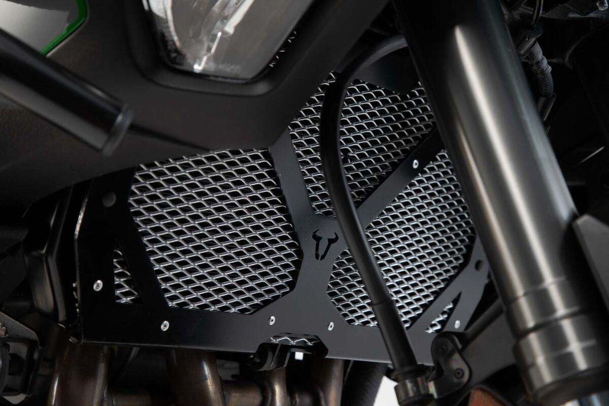 KLS.08.922.10000 - SW Motech Radiator Guard - Kawasaki KLZ 1000 2018-2024 - Black/Silver