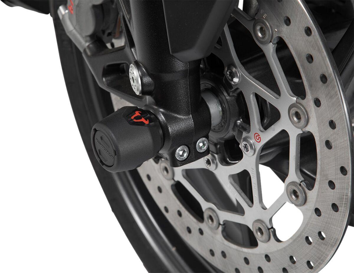 STP.08.176.10901/B - SW Motech Front Axle Slider Set - Kawasaki Z 900 RS 2019-2024 - Black