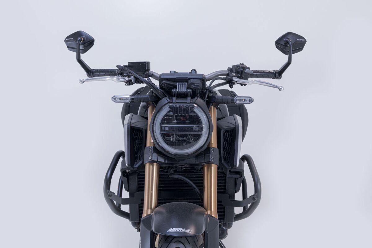 MIR.01.529.10000 - SW Motech Mirror End Bars For Honda CB500 2024 - Anodized Black