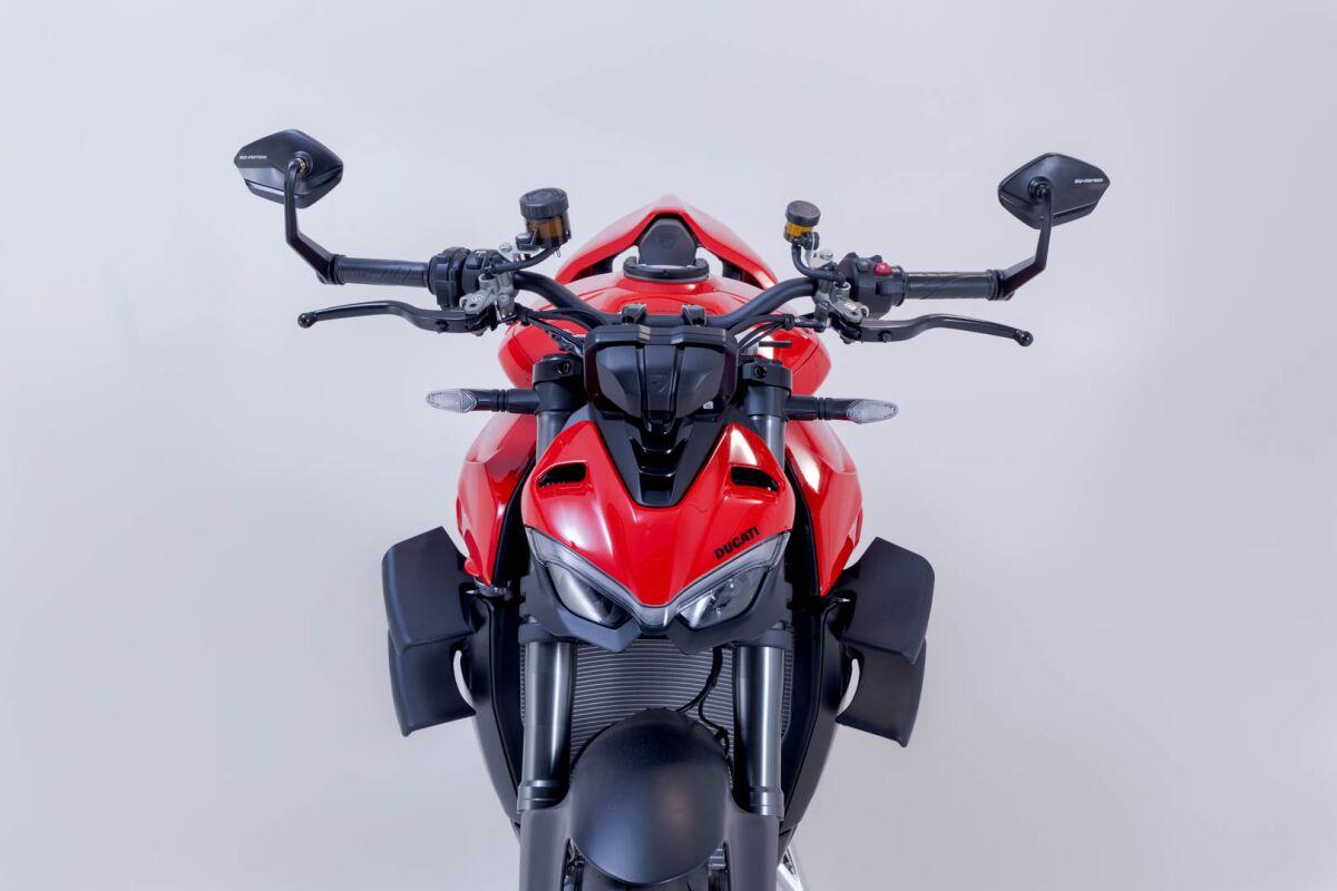 MIR.22.960.10000 - SW Motech Mirror for End Bars For Ducati Streetfighter V4 1100 2022-2024 - Anodized Black