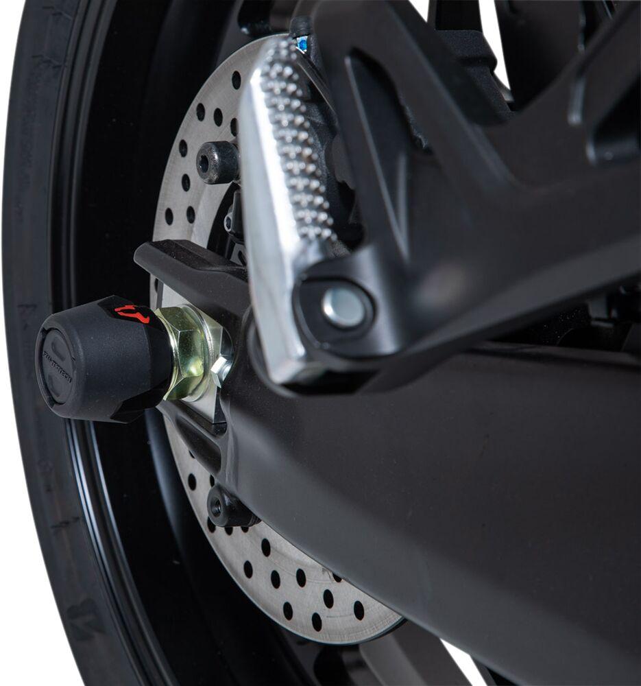 STP.06.176.11000/B - SW Motech Rear Axle Slider Set - Yamaha MT-09 GT 2021-2022 - Black