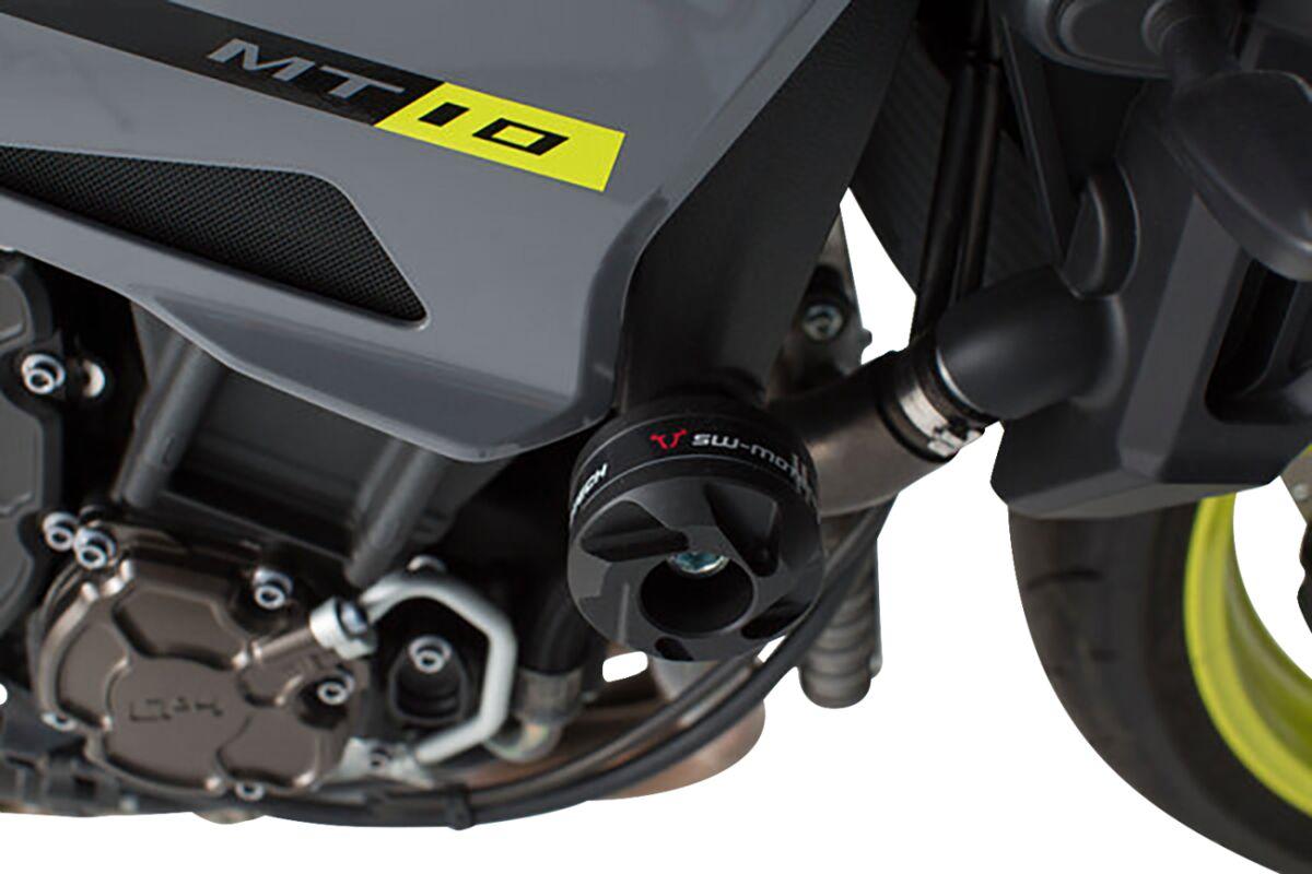 STP.06.564.10001/B - SW Motech Round Frame Sliders - Yamaha MT-10SP 2017-2021 - Black/Silver
