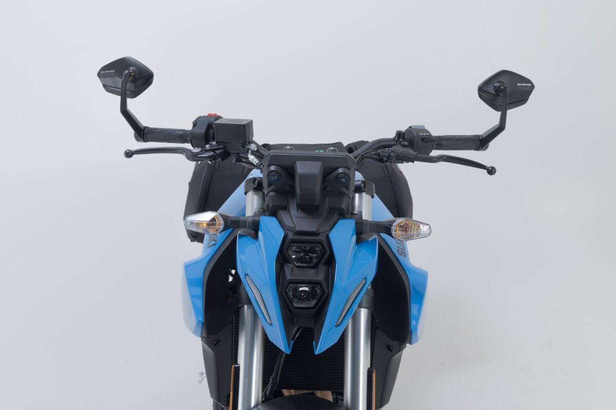 MIR.05.846.10000 - SW Motech Mirror End Bars For Suzuki GSX-8S 800 2023-2024 - Anodized Black