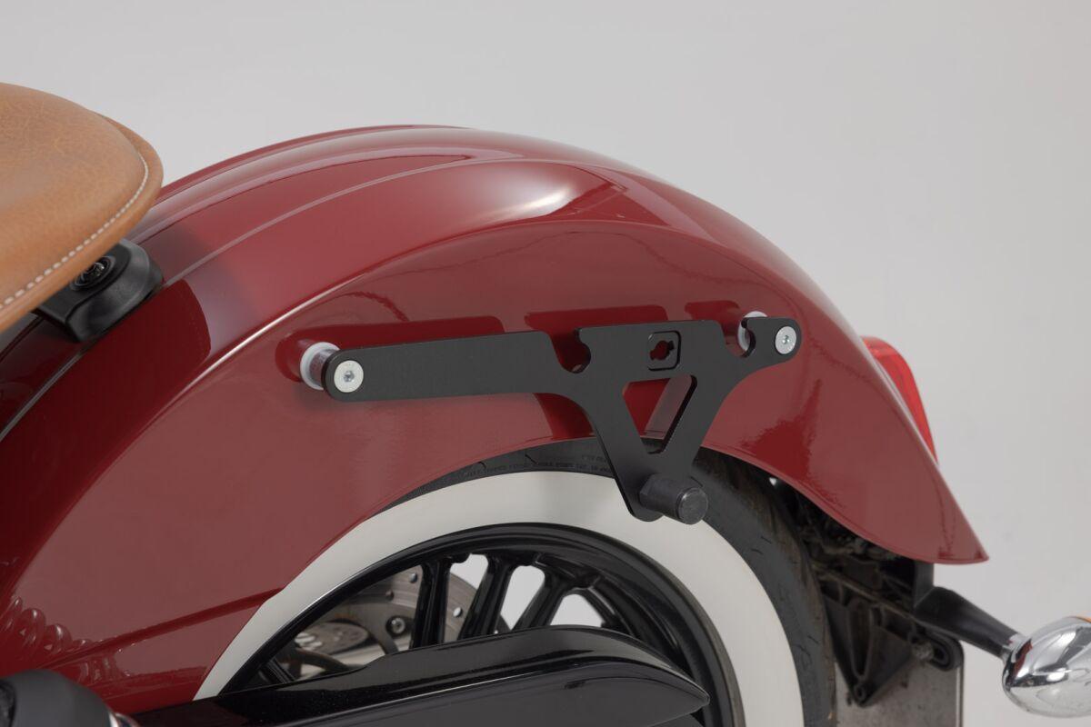 HTA.20.682.10100 - SW Motech SLH Left Side Pannier Carrier - Indian Scout 69 2016-2024 - Black
