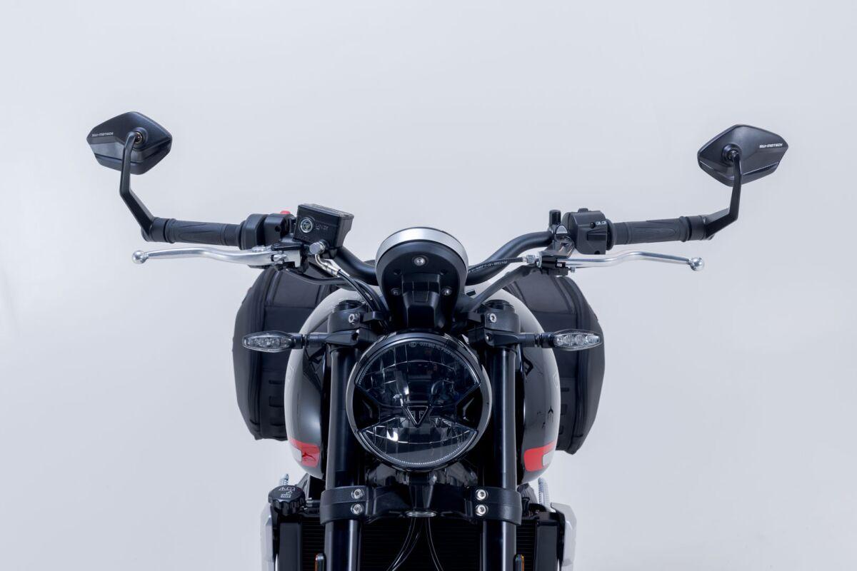 MIR.11.842.10000 - SW Motech Bar End Mirror Set For Triumph Speed Triple 1050 RS 2019-2020 - Anodized Black