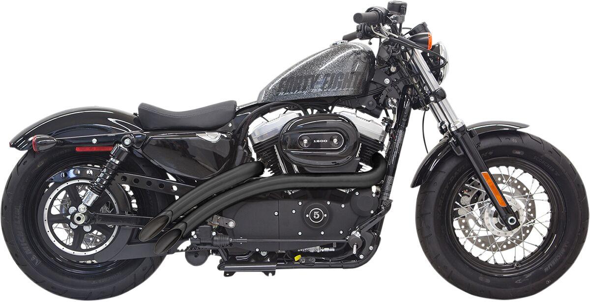 Bassani Black 1X2fb - Radial Sweeper Exhaust - Harley Davidson Xl 883 N Abs