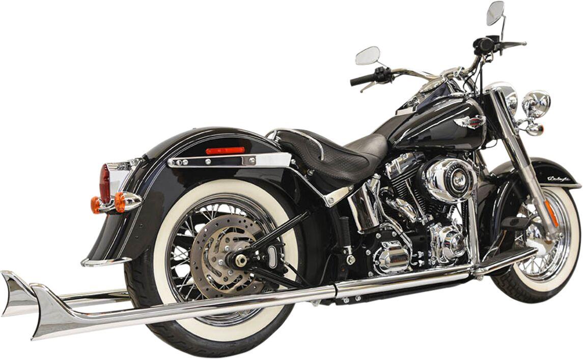Bassani 1S26e-39 - Fishtail True Dual Exhaust System - Harley Davidson Fxsts 1340