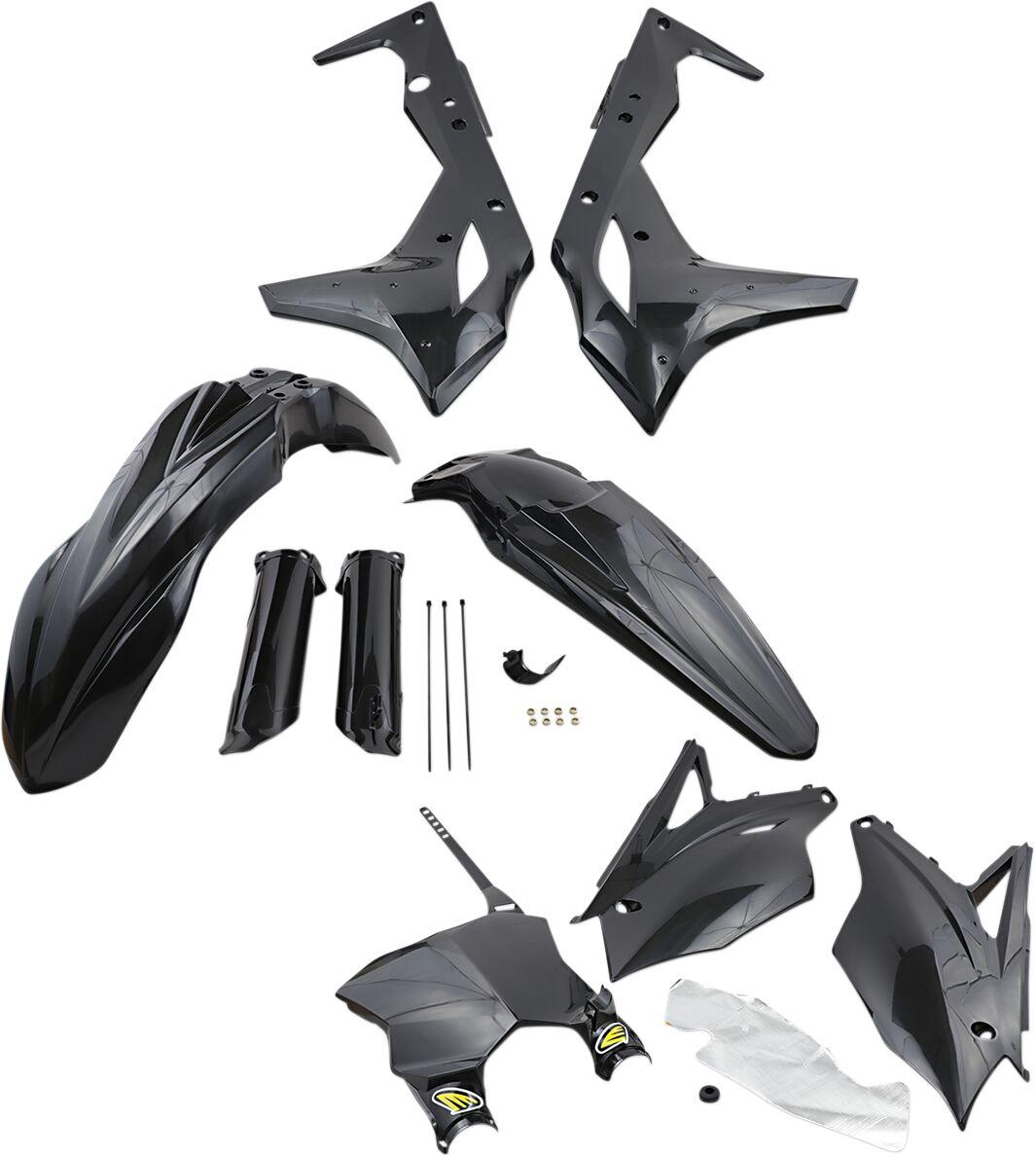 1CYC-9319-12 - 1CYC-9319-12 - Cycra Powerflow Plastics Kit - Kawasaki KXF250 2017-2020 - Black