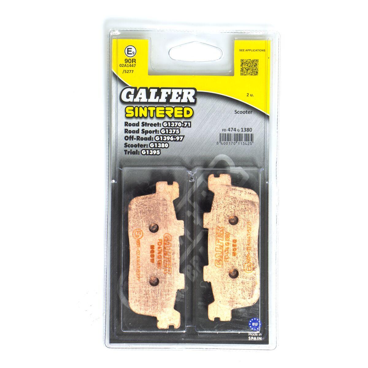 FD474G1380 - Galfer HH Sintered Scooter Brake Pads For Kymco K-XCT 125 I 2013-2016 - Rear