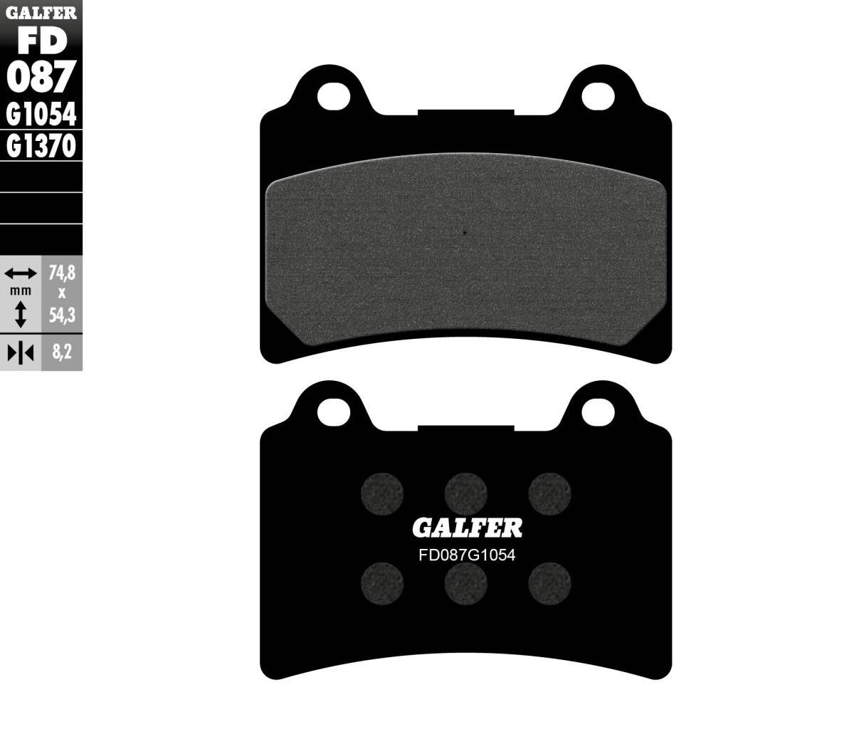 FD087G1054 - Galfer Semi Metallic Brake Pads For Yamaha FJ 1100 1984-1985 - Front